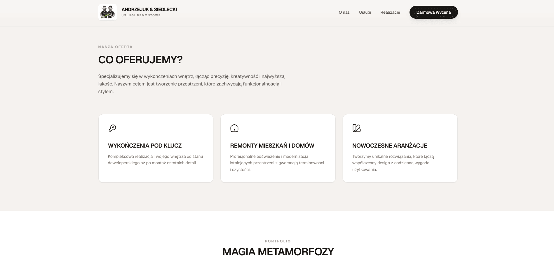 Zrzut ekranu Firma Remontowa