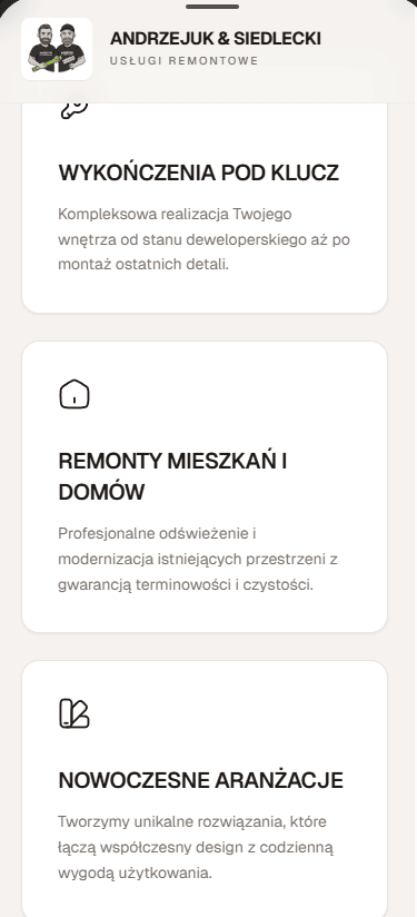 Zrzut ekranu Firma Remontowa