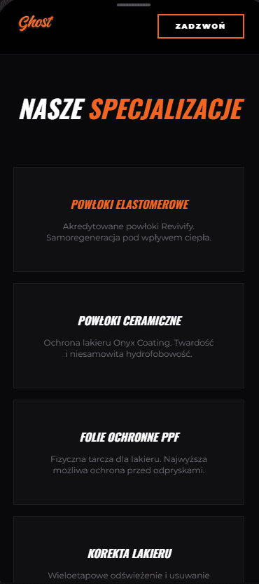 Zrzut ekranu Ghost Detailing