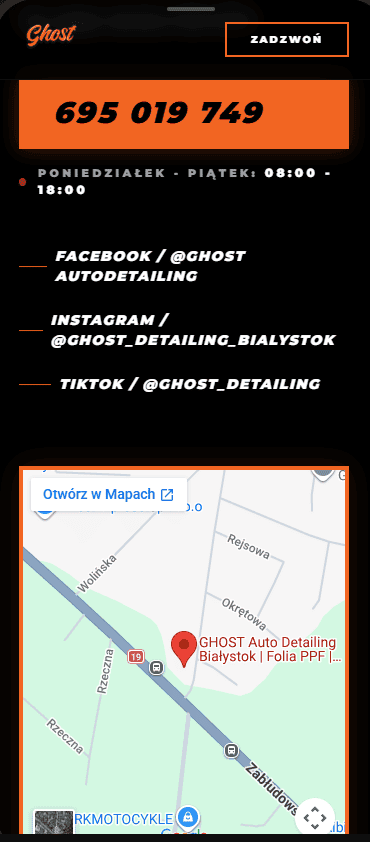Zrzut ekranu Ghost Detailing